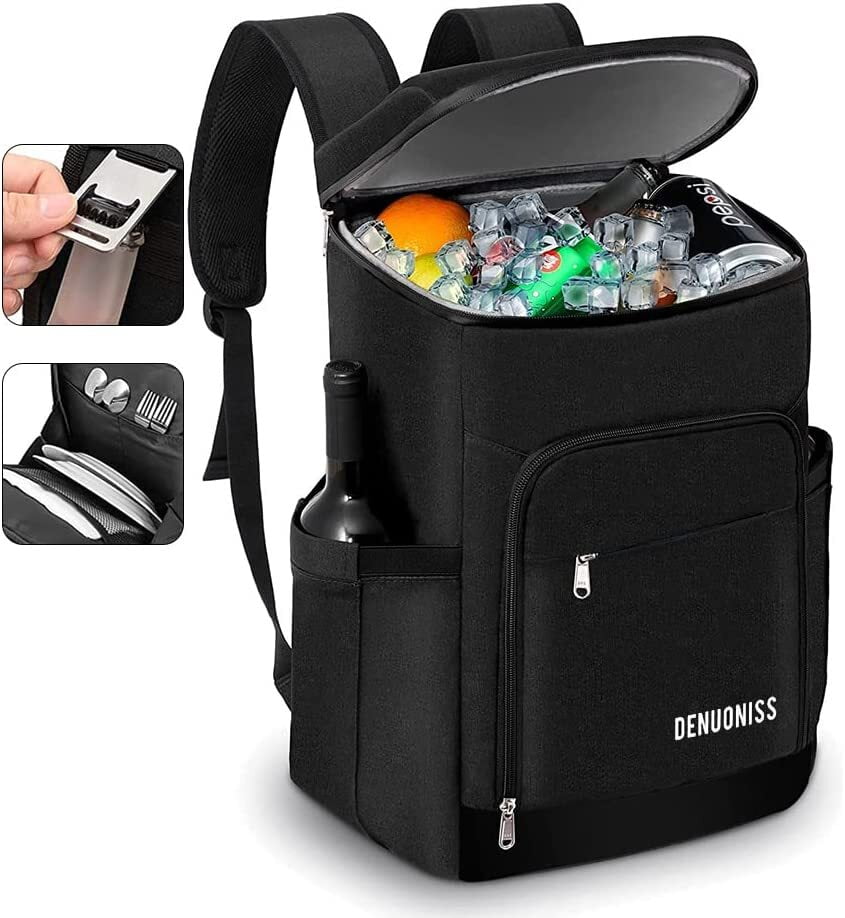 Mochila térmica aislada, 28L Enfriador de Mochila aislada Bolsa térmica Impermeable y a Prueba de Fugas, Hielera Portatil Mochila 