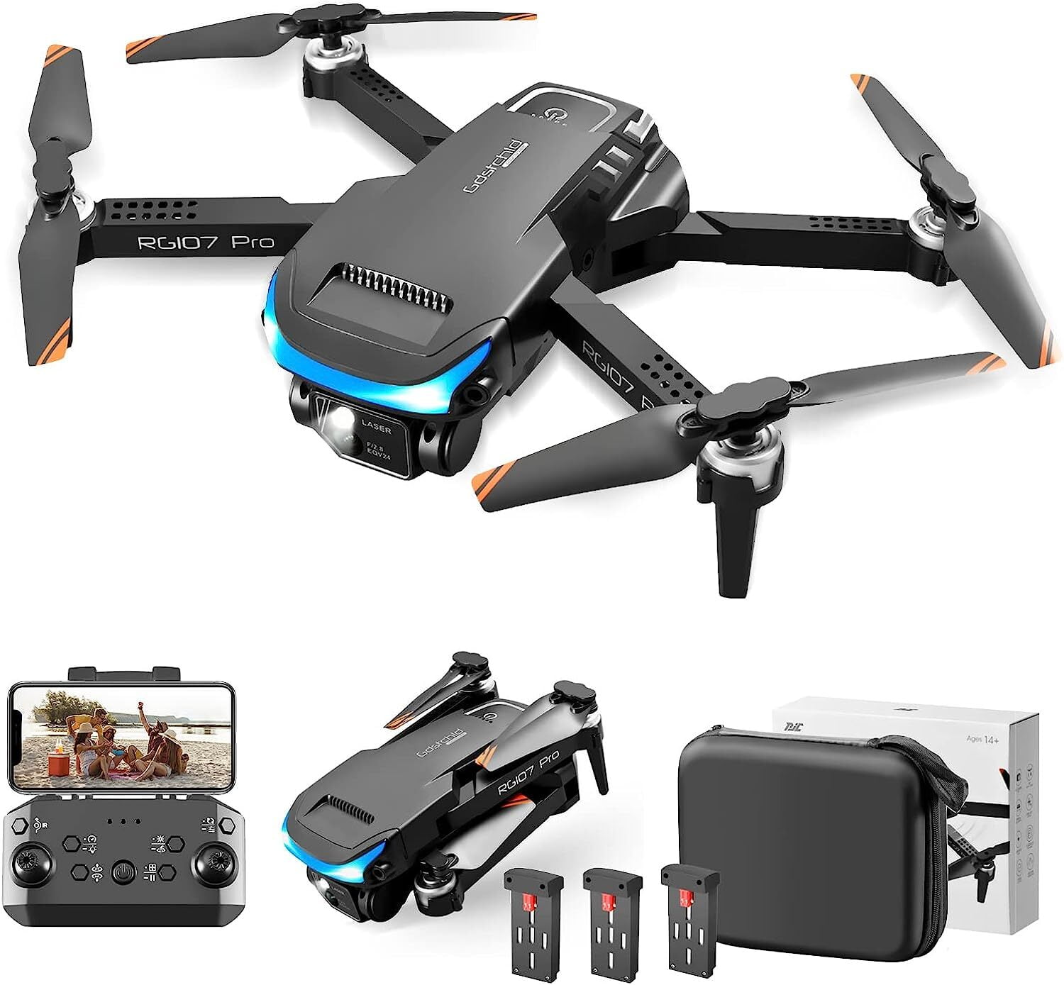 Drones con Cámara 1080P, mini dron