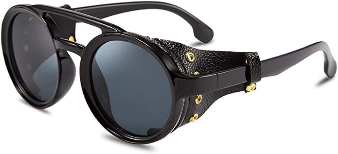 Retro Redondo Steampunk Gafas de Sol vintage