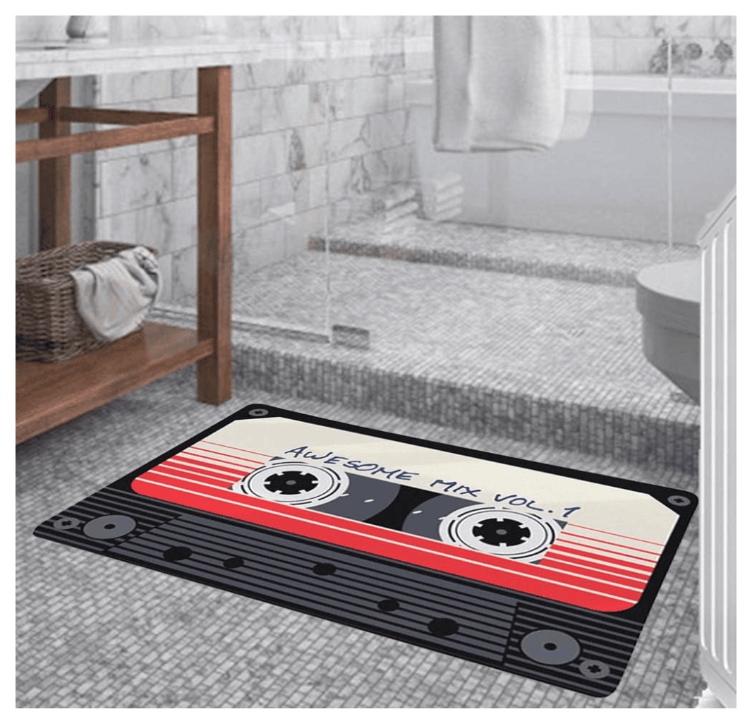 Tapete para Puerta Interior, Tapetes Absorbentes Antideslizantes de Cinta Vintage, Tapetes de Baño Lavables para Puerta, Pasillo, Entrada, Cocina, Dormitorio