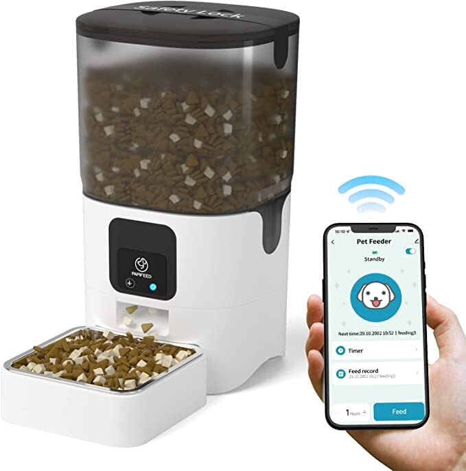 Comedero automático para gatos y perros con control APP