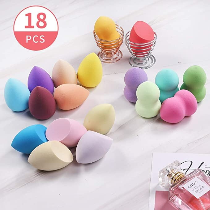 Juego de esponja de maquillaje con 18 piezas