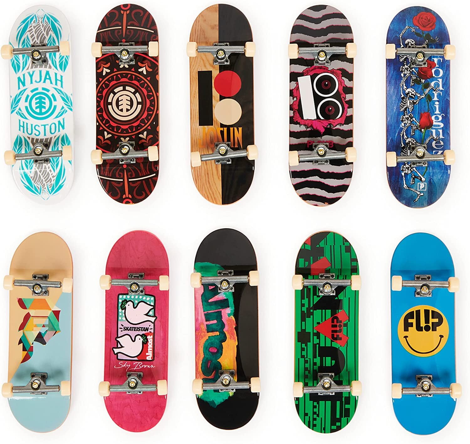 Paquete de 10 patinetas para fingerboarding